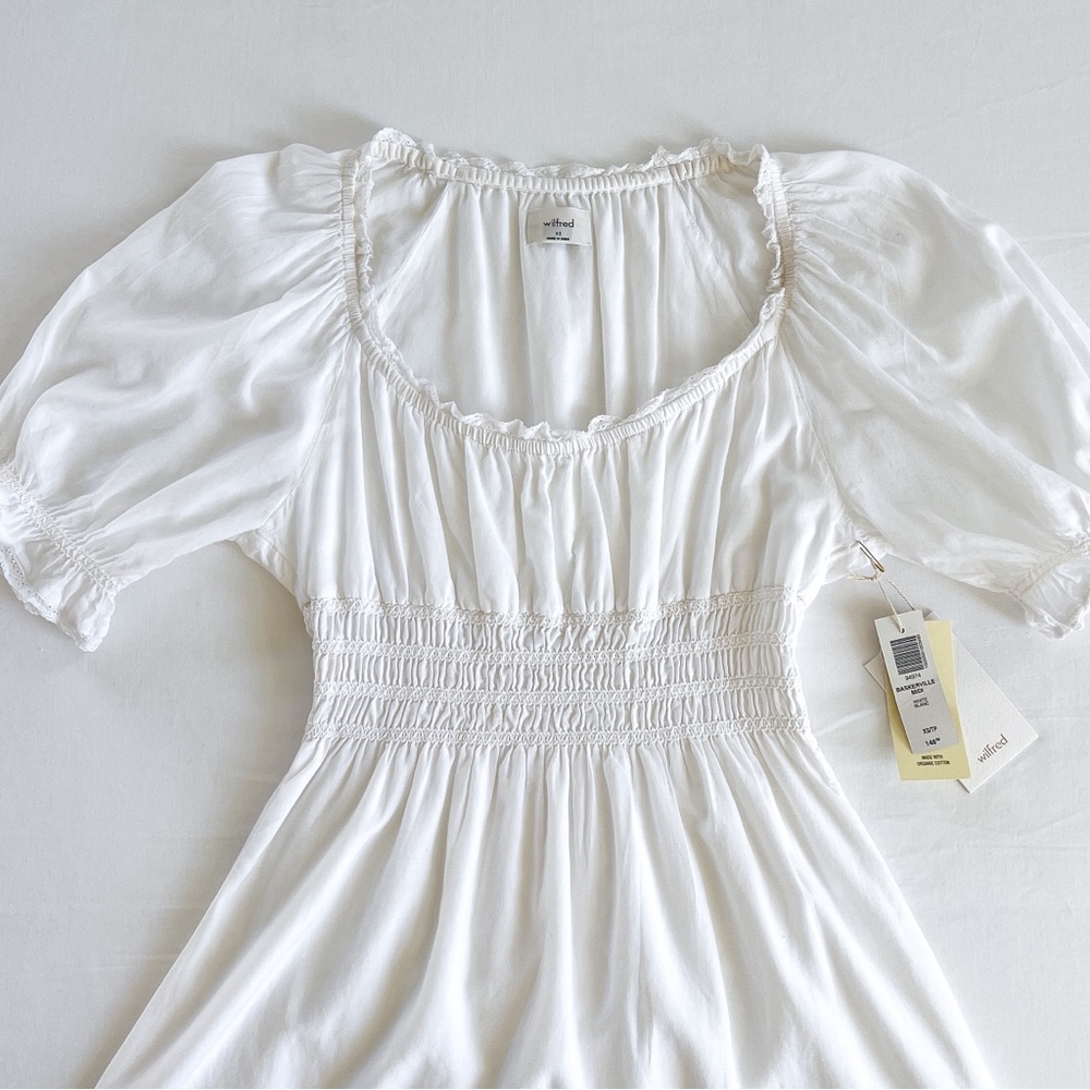 Aritzia Wilfred Baskerville Dress | White | Size XS | NWT - Picture 6 of 13